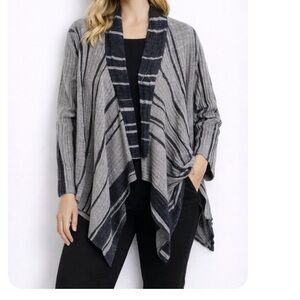 Igor Dobranic Jacket Gauzy Artsy Cardigan Safety Pin Closure Wool Cotton “Bells”